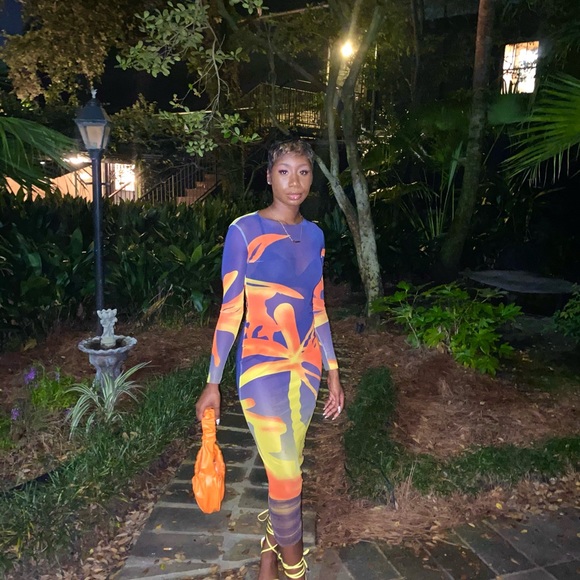Colorful mesh dress - Picture 4 of 4